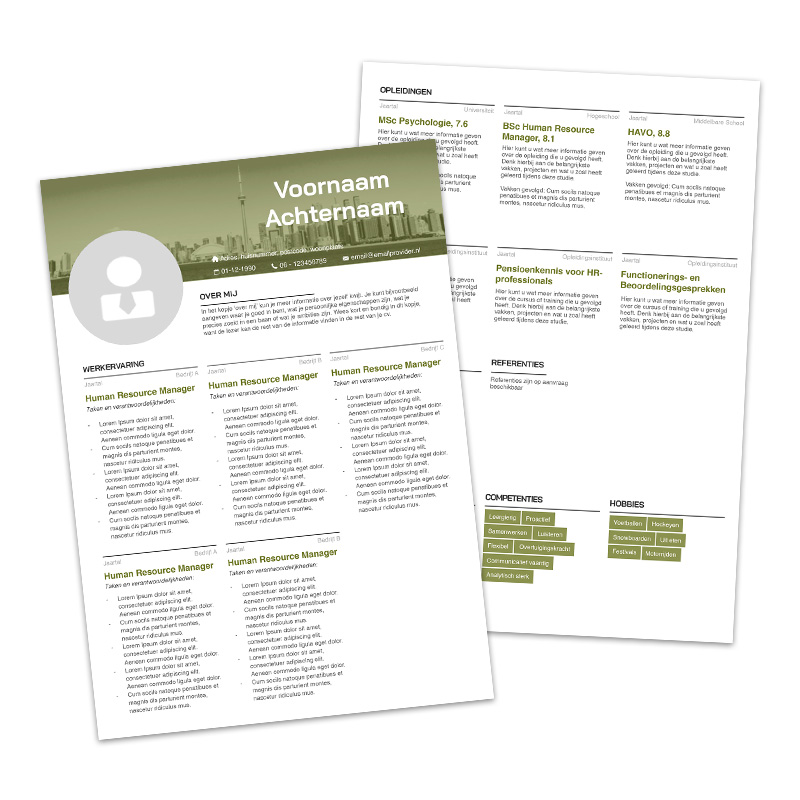 Afbeelding Afbeelding Premium cv template Toronto