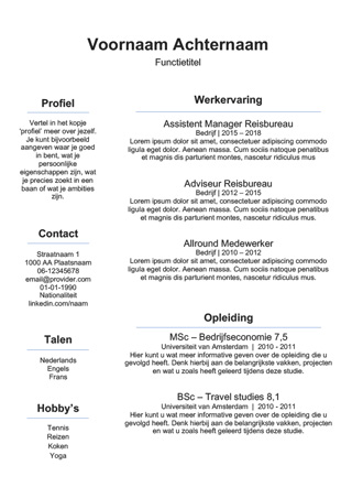 Creatieve Cv Templates Makkelijk Aan Te Passen In Word