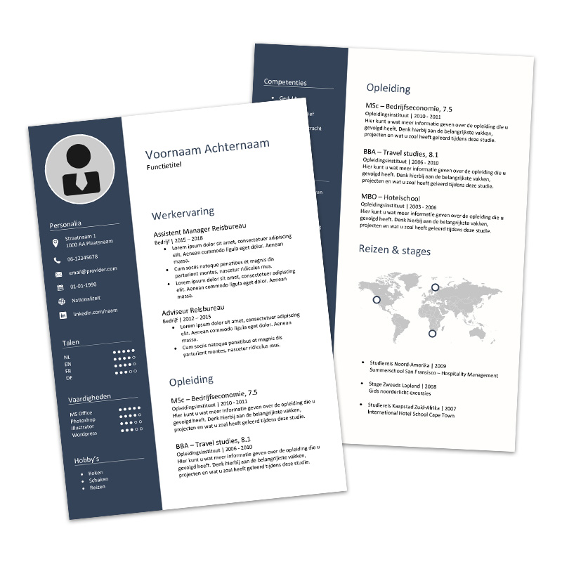 Cv Templates Gratis In Word Cv Maken Met Een Template Wetalent