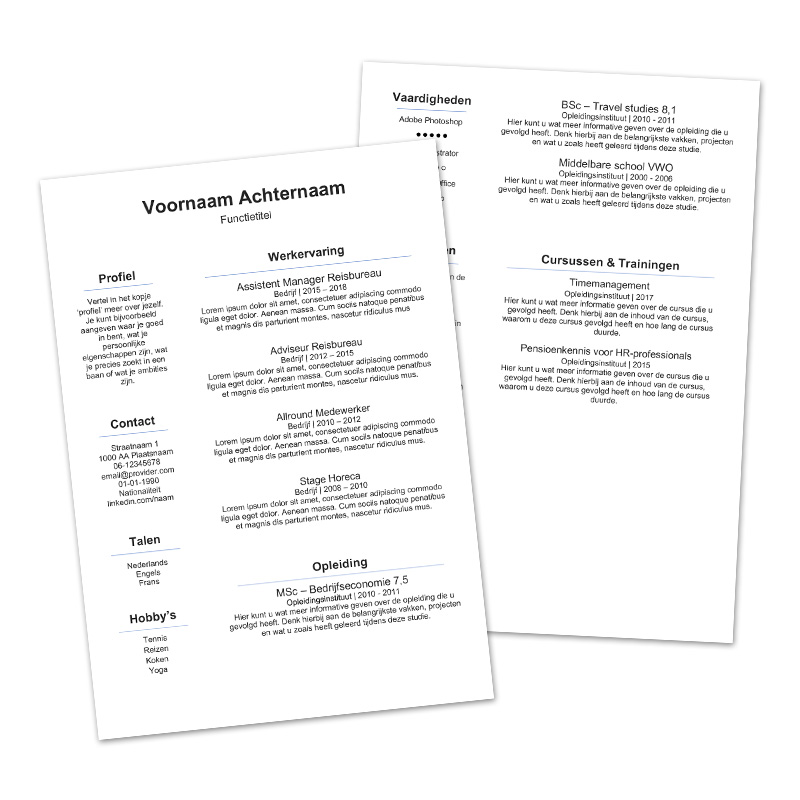 bunker Afstudeeralbum Bouwen op Gratis cv template Dublin - Word cv templates - WETALENT