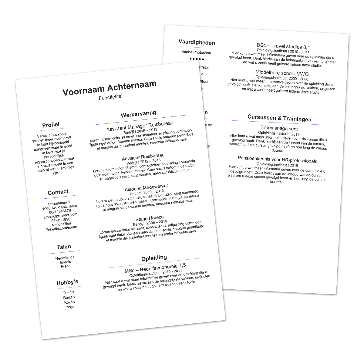 Afbeelding Afbeelding Gratis cv template Dublin