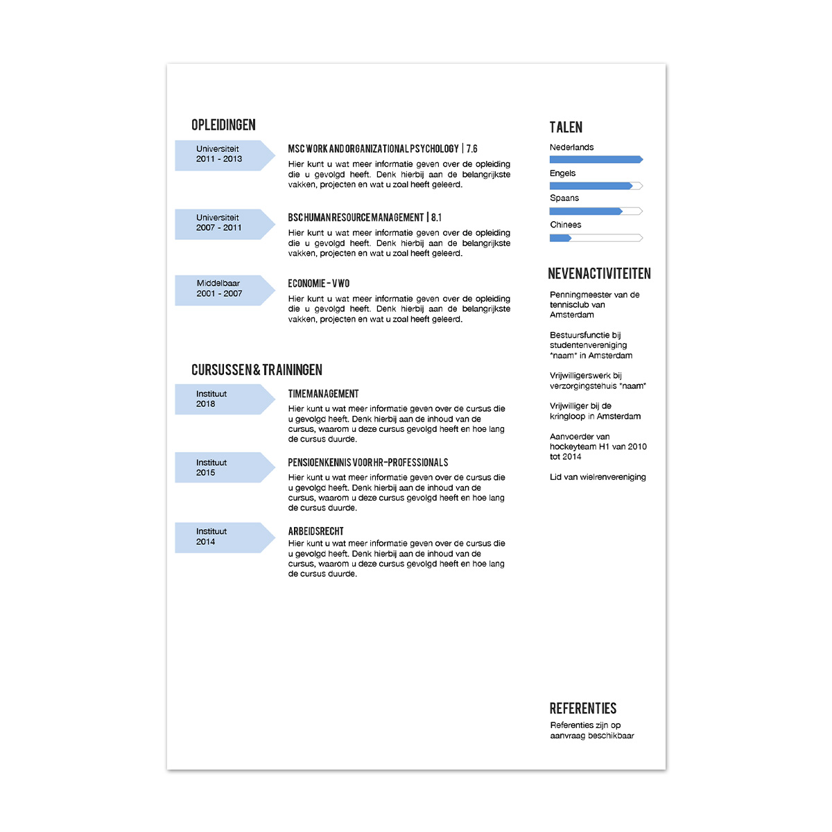 Afbeelding Afbeelding Gratis cv template Oslo