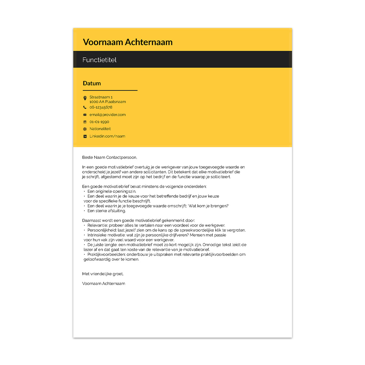 Afbeelding Afbeelding Premium cv template Valencia