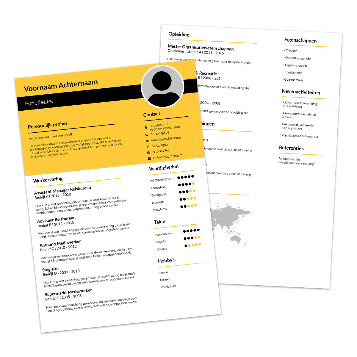 Cv Templates Gratis In Word Cv Maken Met Een Template Wetalent