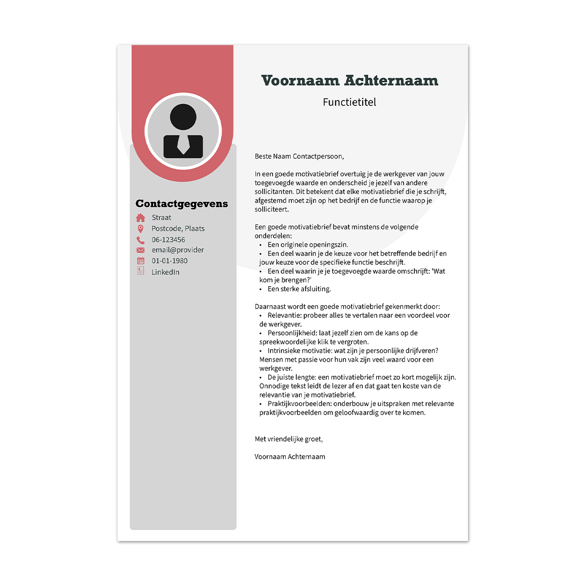 Afbeelding Afbeelding Premium cv template Praag