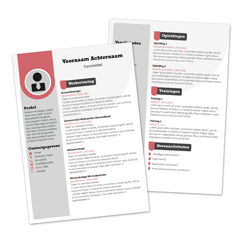 Afbeelding Afbeelding Premium cv template Praag